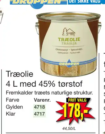Harald Nyborg Træolie 4 L med 45% tørstof tilbud