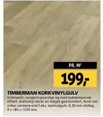 XL-BYG TIMBERMAN KORKVINYLGULV tilbud