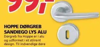 XL-BYG HOPPE DØRGREB SANDIEGO LYS ALU tilbud