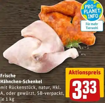 REWE DE Frische Hähnchen-Schenkel 1 Kg tilbud