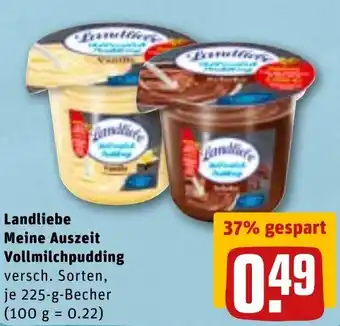 REWE DE Landliebe Meine Auszeit Vollmilchpudding 225g tilbud