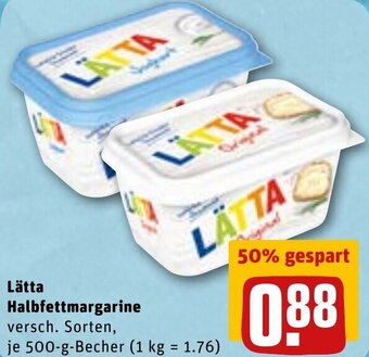 REWE DE Lätta Halbfettmargarine 500g tilbud