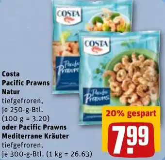 REWE DE Costa Pacific Prawns Natur Oder Pacific Prawns Mediterrane Kräuter tilbud
