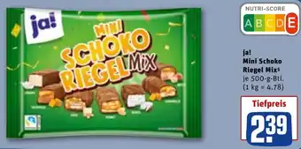 REWE Ja! Mini Schoko Riegel Mix tilbud