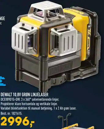 Johannes Fog Dewalt 10,8V Grøn Linjelaser tilbud