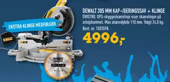 Johannes Fog Dewalt 305 MM Kap-/Geringssav + Klinge tilbud