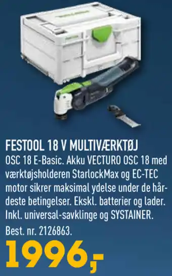 Johannes Fog Festool 18 V Multiværtøj tilbud