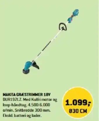 XL-BYG MAKITA GRÆSTRIMMER 18V tilbud