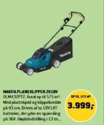 XL-BYG MAKITA PLENEKLIPPER 2X18V tilbud