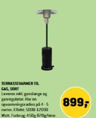 XL-BYG TERRASSEVARMER TIL GAS, SORT tilbud