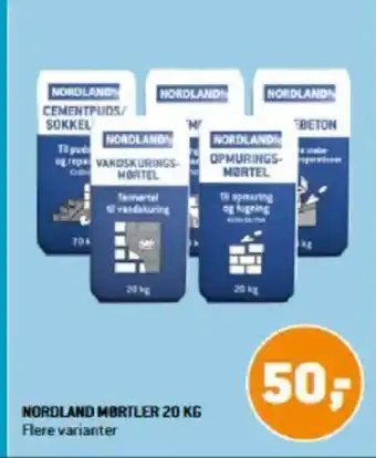XL-BYG NORDLAND MORTLER 20 KG tilbud