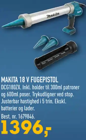 Johannes Fog Makita 18 V Fugepistol tilbud