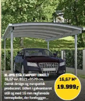 XL-BYG XL-BYG STÅL CARPORT ENKELT tilbud