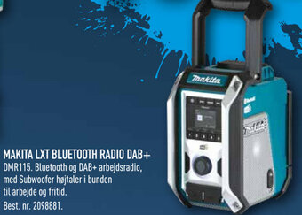 Johannes Fog Makita LXT Bluetooth Radio DAB+ tilbud