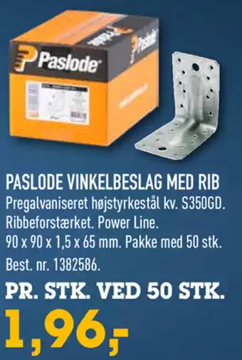 Johannes Fog Paslode Vinkelbeslag Med Rib tilbud