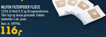 Johannes Fog Nilfisk Filterposer Fleece tilbud