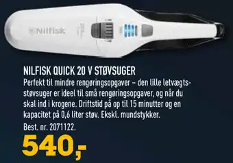Johannes Fog Nilfisk Quick 20 V Støvsuger tilbud