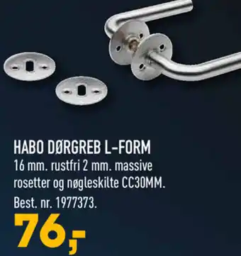 Johannes Fog Habo Dørgreb L-Form tilbud