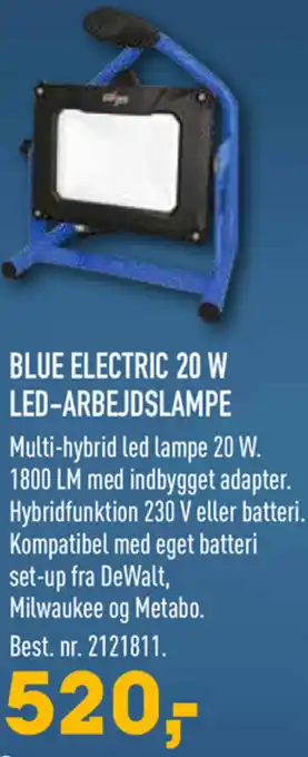 Johannes Fog Blue Electric 20 W LED-Arbejdslampe tilbud