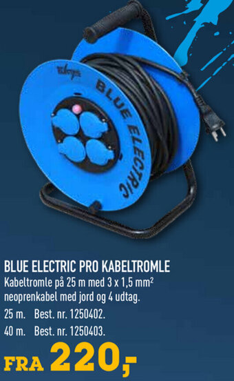 Johannes Fog Blue Electric Pro Kabeltromle tilbud