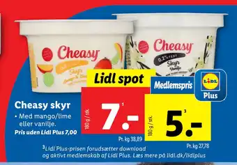 Lidl Cheasy skyr tilbud