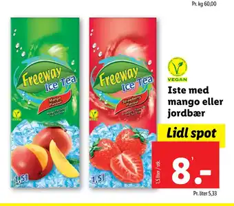 Lidl Iste med mango eller jordbær tilbud