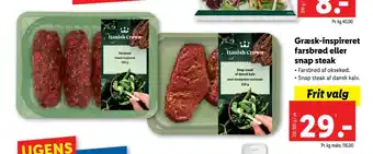 Lidl Græsk-inspireret farsbrød eller snap steak tilbud