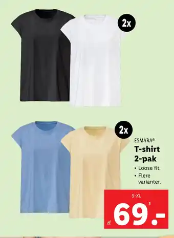 Lidl T-shirt 2-pak tilbud