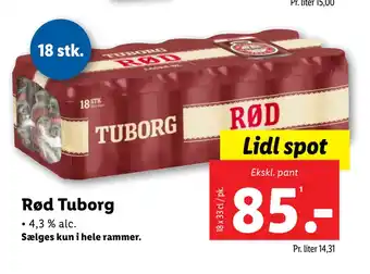 Lidl Rød Tuborg tilbud