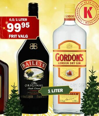 Købmandsgården Bailey's, Gordons London Dry Gin tilbud