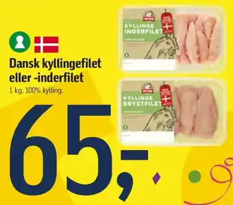 Føtex Dansk kyllingefilet eller -inderfilet tilbud