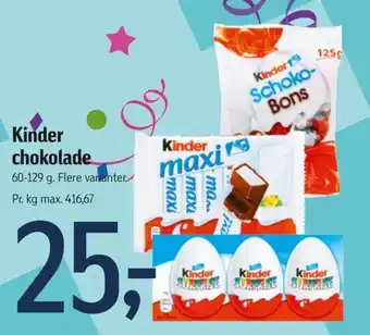 Føtex Kinder chokolade tilbud