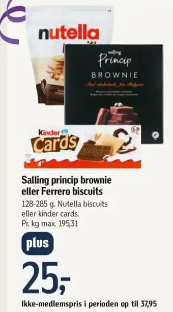 Føtex Salling princip brownie eller Ferrero biscuits tilbud