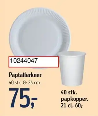 Føtex Paptallerkner tilbud