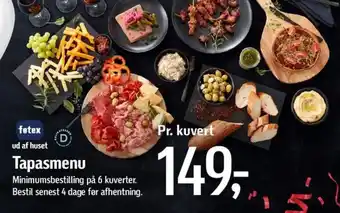 Føtex Tapasmenu tilbud