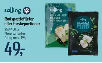 Føtex Rødspættefileter eller torskeportioner tilbud