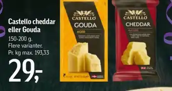 Føtex Castello cheddar eller Gouda tilbud