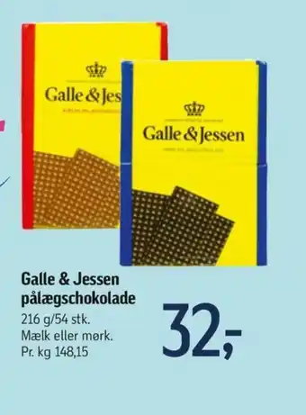 Føtex Galle & Jessen pålægschokolade tilbud