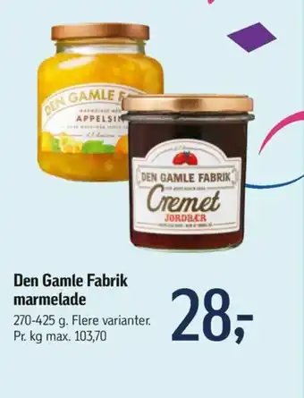 Føtex Den Gamle Fabrik marmelade tilbud