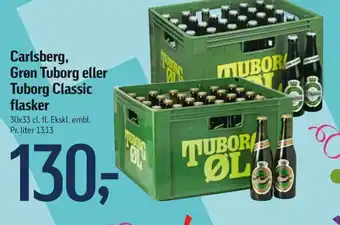 Føtex Carlsberg, Grøn Tuborg eller Tuborg Classic flasker tilbud