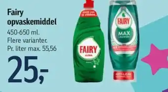 Føtex Fairy opvaskemiddel tilbud