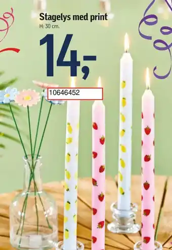 Føtex Stagelys med print tilbud