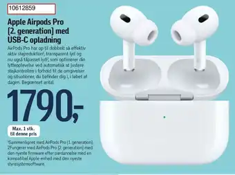 Føtex Apple Airpods Pro (2. generation) med USB-C opladning tilbud