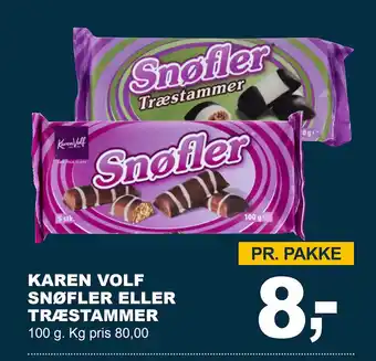 KAREN VOLF SNØFLER ELLER TRÆSTAMMER