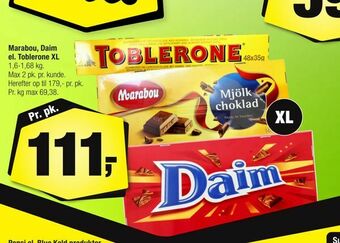 Calle Marabou, Daim el. Toblerone XL tilbud