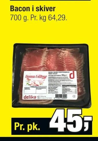 Calle Bacon i skiver tilbud