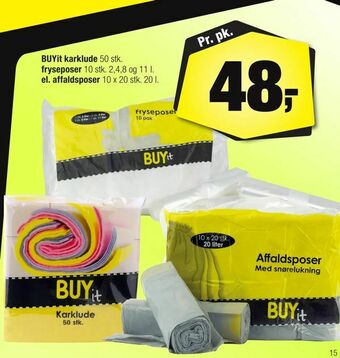 Calle BUYit karklude fryseposer el. affaldsposer tilbud