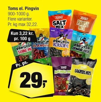 Calle Toms el. Pingvin tilbud