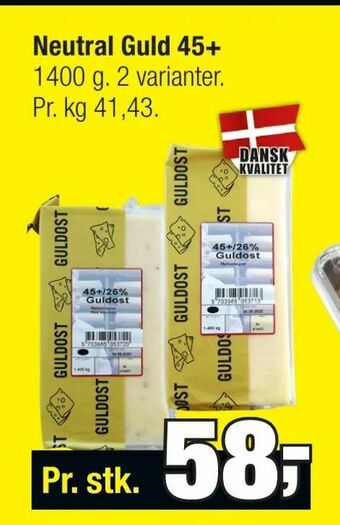 Calle Neutral Guld 45+ tilbud