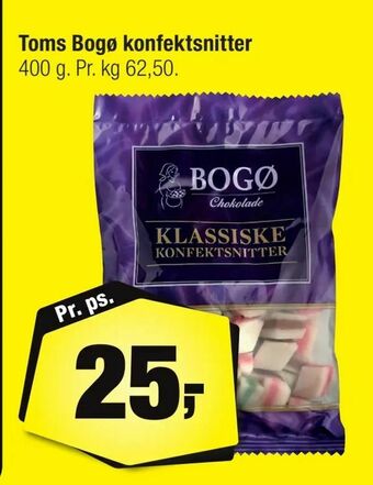 Calle Toms Bogø konfektsnitter tilbud